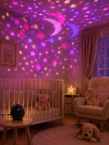 1pc USB Plug In Starfield Night Light, Colorful Moon Lamp For Home Theater Corner, Bedroom And Apartment Space - Multi-color light - View 2