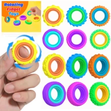 6/12 Buah Cincin Mainan Sensorik Silikon - Cincin Tanpa Suara untuk Ruang Kelas, Suvenir Pesta, dan Isian Piñata, Mainan Penghilang Stres yang Hebat, Hadiah Ulang Tahun, Hadiah Liburan, Hadiah, Suvenir - MultiWarna - View 3