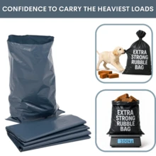 Extra Strong Rubble Sacks - 80 L Capacity - 15 Rubble Bags - 15 - View 2