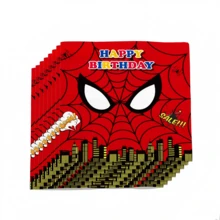 Bộ 20 khăn giấy chủ đề Người Nhện làm quà sinh nhật cho bé trai/fan Marvel/trang trí tiệc - Nhiều màu - Xem 5