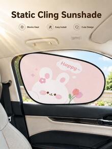 Cubiertas de Ventana Lateral de Coche con Adherencia Estática, Parasol de Ventana Lateral Resistente al Calor para Coche SUV Camión, Accesorios de Coche Lindos para Mujeres, Fácil Instalación sin Ventosa, Protección Solar para Coche | Accesorios de Coche para Mujeres | Parasol de Ventana de Coche - A - Ver 3