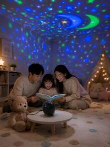 1pc USB Plug In Starfield Night Light, Colorful Moon Lamp For Home Theater Corner, Bedroom And Apartment Space - Multi-color light - View 7
