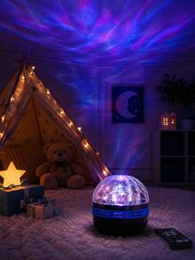 1pc [Aurora Projector] Blue Aurora Room Light, Circular Remote Control Desktop Model, Suitable For Bedroom, Home Theater, Room Decor - Multicolor - View 8