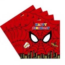 Bộ 20 khăn giấy chủ đề Người Nhện làm quà sinh nhật cho bé trai/fan Marvel/trang trí tiệc - Nhiều màu - Xem 6