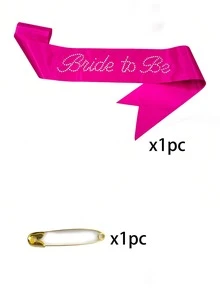 2pcs White Bride-To-Be Sash With Rhinestone "Bride To Be" Letter, Baroque Style, Bridal Shower Decoration, Bachelorette Party Accessory, Wedding Gift - Multicolor - View 12