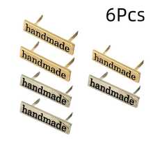 2/4/6/8Pcs Handmade Metal Letter Labels, Suitable For DIY Wallets, Bags, Hats, Clothing, Sewing Accessories, Multi-Functional Rectangular Labels, DIY Wallet Making Accessories, DIY Wallet Making - Multicolor - View 22