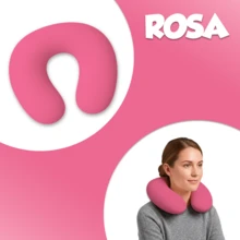 Comfortable Adult Travel Neck Pillow - Pink - View 1