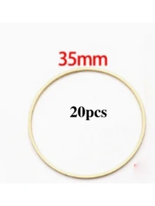 20pcs Stainless Steel Large Round Earring Hoops Earring Hooks Earring Pendants DIY Jewelry Making Accessories - Gold - View 8