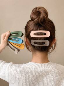 Ensemble de 3 pinces à cheveux élégantes mates, convenant aux femmes - Pinces à cheveux en polymère antidérapantes à dents, design rectangulaire, fixation stable, accessoires pour cheveux de couleur unie pour les occasions quotidiennes et formelles, pinces à cheveux mignonnes, pinces à cheveux multifonctions, pinces à cheveux minimalistes, pinces à cheveux, pinces à pression, pinces à griffes - Multicolore - Voir 10