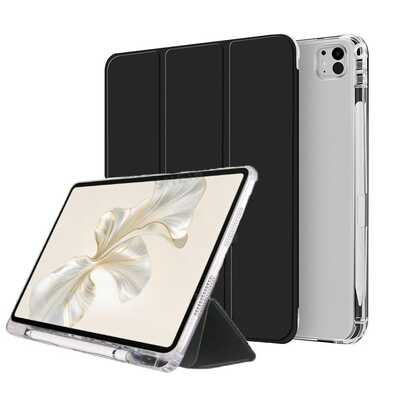 Phù hợp với máy tính bảng Honor Pad X8A, ốp bảo vệ thông minh tự động tắt/mở màn hình, có khe cắm bút, mặt lưng mờ, có thể tự do tùy chỉnh, túi khí chống rơi và chống sốc, ốp bảo vệ máy tính bảng gấp ba, tương thích với Honor Pad X8b/X9A, Tab M11, tương thích với MatePad 11.5 S.