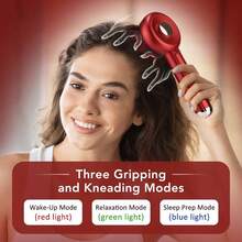 Electric Scalp Massage Comb, Upgraded 2-In-1 Electric Hair Comb And Scalp Massager, With 3 Adjustable Intensity Modes, Suitable For Combing Hair, Applying Oil And Scalp Care, Helping To Relax The Head And Beauty Care, Professional Hair Care Tool - Multicolor - View 5