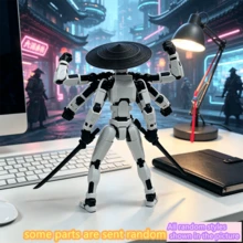 1套白色多關節武士機器人模型，賽博騎士多關節可動人偶，創意DIY組裝模型，桌面裝飾玩具，賽博龐克風格可動人偶，紓壓玩具與桌面裝飾，家居裝飾，適合14歲以上人群作為節日禮物，ABS材質，聖誕節與萬聖節理想禮物，父親節禮物，節日禮物，節日裝飾，聖誕裝飾，營造節日氛圍，裝飾展示，創意設計，耐用，大結構，組裝套件，收藏展示，遊戲玩家 - 彩色 - 查看 5