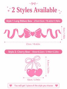 Stiker Jendela Mobil Motif Gadis Genit Warna Pink yang Lucu, Stiker Pita Busur Tahan Air yang Dapat Dilepas, 1 buah, Pilihan Gaya, Untuk Dekorasi Eksterior dan Interior Mobil, Laptop, Koper & Dinding - stiker - View 3