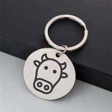 Exquisite Pet Collar Accessory, Small Stainless Steel Dog Tag Pendant, Subtle Decoration To Enhance Appearance, Universal Keychain For Pet Lovers For Daily Wear, Suitable For Various Small Pets - Multicolor - View 4