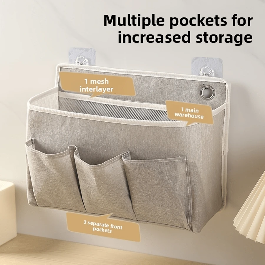 Tas Penyimpanan Gantung Dinding Kain Multi-Lapisan, Desain Berlapis Kapasitas Besar. Cocok untuk Sisi Tempat Tidur di Asrama, Dinding Kamar Tidur, Pintu Kamar Mandi, Dinding Dapur, dan Tempat Lainnya. Alat Penyimpanan Serbaguna untuk Penyewa dan Mahasiswa - MultiWarna - View 1