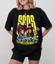 5 Seconds Of Summer Men's And Women's T-Shirts - Black - View 6