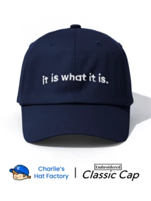 1顶“It Is What It Is”刺绣经典棒球帽，经典休闲时尚复古款，柔软吸汗带，尺寸可调节，轻便百搭，复古老爹帽，适合户外运动、日常佩戴、聚会度假，是送给家人和朋友的完美礼物。 - 經典棒球帽 - 查看 12