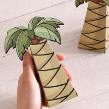 10PCS Palm Tree Shaped Paper Gift Boxes, Elegant And Unique, Fresh Tropical Style With Rich Charm, Specially Designed For Various Traditional Festivals, Perfect Choice For Holiday Gifts And Party Favors - Palm Trees - View 6