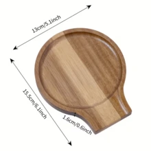 2 piezas/1 pieza Posacucharas de madera de palo de rosa (para estufa), soporte para utensilios de cocina para encimera, adecuado para cucharas, cucharillas de café, cucharas de cocina, espátulas y pinzas, decoración rústica de cocina - Multicolor - Ver 5