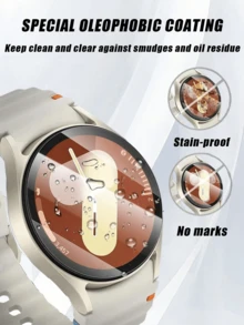 10 Pieces Of Tempered Glass Screen Protector Film, Transparent Glass Cover Screen Film, Compatible With Samsung Watch - Multicolor - View 2