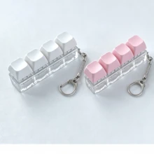 5pcs/3pcs/1pc Novelty Keyboard Keycap Keychain - Colorful Tactile Desktop Toy, Party Game, Hen Party, Hen Party Supplies, Party Game, Dumpling Squeeze Toy, Anniversary, Stress Relief Anxiety, Fun Office Decor, Unique Gift Choice, Toy, Birthday Decoration, Party Supplies, Slow Rebound Squishy, Birthday Party Supplies, Stress Ball, Graduation Party Supplies, Squishy Dumpling, Slow Rebound Squishy - Multicolor - View 15