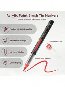 12Pcs/Set Nail Art Graffiti Pen Nail Marker Drawing Abstract Lines Fine Detail Floral Design Waterproof Nail Art Pen Tools Nail Graffiti Pens For Nail Art Supplies, Nail Art Graffiti Pen Lines Waterproof Nail Paint DIY Quick Drying Dot Stitching Pen - Multicolor - View 3