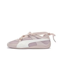PUMA * / Speedcat Go 心形扣環緞面繫帶對比色甜美休閒運動鞋 女款 粉色白色 - 粉色 - 查看 12