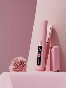 This Cordless Electric Hair Straightener/Mini Curling Iron Features 7 Temperature Settings, Is A Portable Ceramic Curling Iron, And Is USB Rechargeable. It's Perfect For Home, Travel, And Salon Use, And Makes A Wonderful Gift For Your Loved One. - Multicolor - View 9