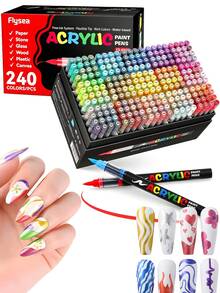 12Pcs/Set Nail Art Graffiti Pen Nail Marker Drawing Abstract Lines Fine Detail Floral Design Waterproof Nail Art Pen Tools Nail Graffiti Pens For Nail Art Supplies, Nail Art Graffiti Pen Lines Waterproof Nail Paint DIY Quick Drying Dot Stitching Pen - Multicolor - View 1