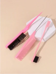 8件套美发造型工具套装,包含高压喷雾瓶、卷发刷套装、9排梳、宽齿梳、双面梳、造型刷、尖尾梳、尖尾梳、发际线梳、发刷、按摩刷 - 彩色 - 查看 8