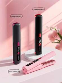 This Cordless Electric Hair Straightener/Mini Curling Iron Features 7 Temperature Settings, Is A Portable Ceramic Curling Iron, And Is USB Rechargeable. It's Perfect For Home, Travel, And Salon Use, And Makes A Wonderful Gift For Your Loved One. - Multicolor - View 5