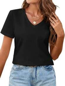 Fly "I Want Your Money" Hip-Hop Flow T-Shirt Double-Sided Printed Top, Unisex Style, Ideal Gift Choice For Summer Casual Wear. Vintage Street-Style V-Neck Short Sleeve T-Shirt Top - Đen 3 - Xem 14