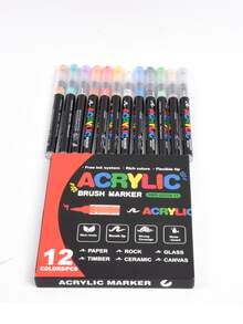12Pcs/Set Nail Art Graffiti Pen Nail Marker Drawing Abstract Lines Fine Detail Floral Design Waterproof Nail Art Pen Tools Nail Graffiti Pens For Nail Art Supplies, Nail Art Graffiti Pen Lines Waterproof Nail Paint DIY Quick Drying Dot Stitching Pen - Multicolor - View 9