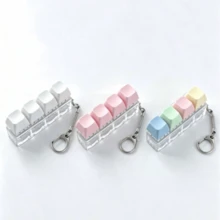 5pcs/3pcs/1pc Novelty Keyboard Keycap Keychain - Colorful Tactile Desktop Toy, Party Game, Hen Party, Hen Party Supplies, Party Game, Dumpling Squeeze Toy, Anniversary, Stress Relief Anxiety, Fun Office Decor, Unique Gift Choice, Toy, Birthday Decoration, Party Supplies, Slow Rebound Squishy, Birthday Party Supplies, Stress Ball, Graduation Party Supplies, Squishy Dumpling, Slow Rebound Squishy - Multicolor - View 17