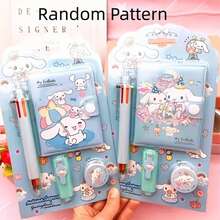 SANRIO 一套三丽鸥文具套装 - 6支彩色圆珠笔、迷你笔记本、彩色笔、胶带 - 笔记本套装 - 圣诞节、万圣节、派对和生日的最佳礼物之一，派对礼品、学习用品 - 長方形 - 查看 8