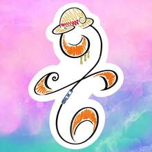 Orange Straw Hat Infinity Symbol, Anime IP Symbolic Re-Creation, Waterproof Vinyl Sticker - Durable Smooth Surface, Self-Adhesive Bumper Sticker, Suitable For Cars, Windows, Laptops, Trucks, Water Bottles - Multi-Functional Durable Design, Car Sticker - Vinyl - View 2