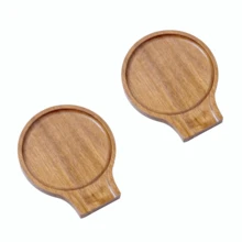 2 piezas/1 pieza Posacucharas de madera de palo de rosa (para estufa), soporte para utensilios de cocina para encimera, adecuado para cucharas, cucharillas de café, cucharas de cocina, espátulas y pinzas, decoración rústica de cocina - Multicolor - Ver 8