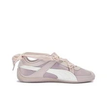 PUMA * / Speedcat Go 心形扣環緞面繫帶對比色甜美休閒運動鞋 女款 粉色白色 - 粉色 - 查看 2