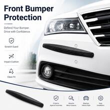 Tira universal anti-colisión para parachoques de automóvil, pegatina protectora anti-arañazos para la carrocería del auto, protector de goma ensanchado resistente al desgaste, decoración anti-rozamiento para el labio delantero - A - Ver 1