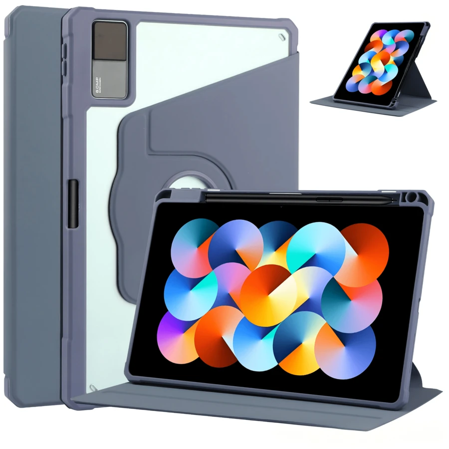 TenYide Ốp bảo vệ acrylic trong suốt xoay 360°, giá đỡ máy tính bảng tương thích với IPad/GalaxyTab/LenovoTab/LenovoXiaoxin PAD/LenovoIdea Pad/MatePad/HonorPad/XiaomiPad/RedmiPad và các mẫu máy tính bảng khác, cũng tương thích với IPad A16 2025, Air 11/13, M2/M3/M4/M5, Pro 11/13, Air 4/Air 5/Air 6/Air 7/Air8 10.9 Inch 2022, thế hệ 9, thế hệ 8, thế hệ 7 10.2 Inch, thế hệ 5, thế hệ 6 9.7 Inch, thế hệ 10 thế hệ 11 10.9 Inch 2021, Pro 11/12.9 Inch, Mini6/Mini7