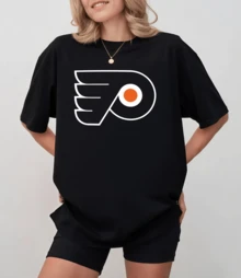 Unisex Hooded Sweatshirt With N Ice Hockey League Team Logo - Black - View 6