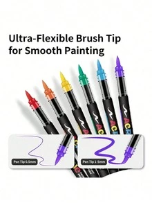 12Pcs/Set Nail Art Graffiti Pen Nail Marker Drawing Abstract Lines Fine Detail Floral Design Waterproof Nail Art Pen Tools Nail Graffiti Pens For Nail Art Supplies, Nail Art Graffiti Pen Lines Waterproof Nail Paint DIY Quick Drying Dot Stitching Pen - Multicolor - View 4