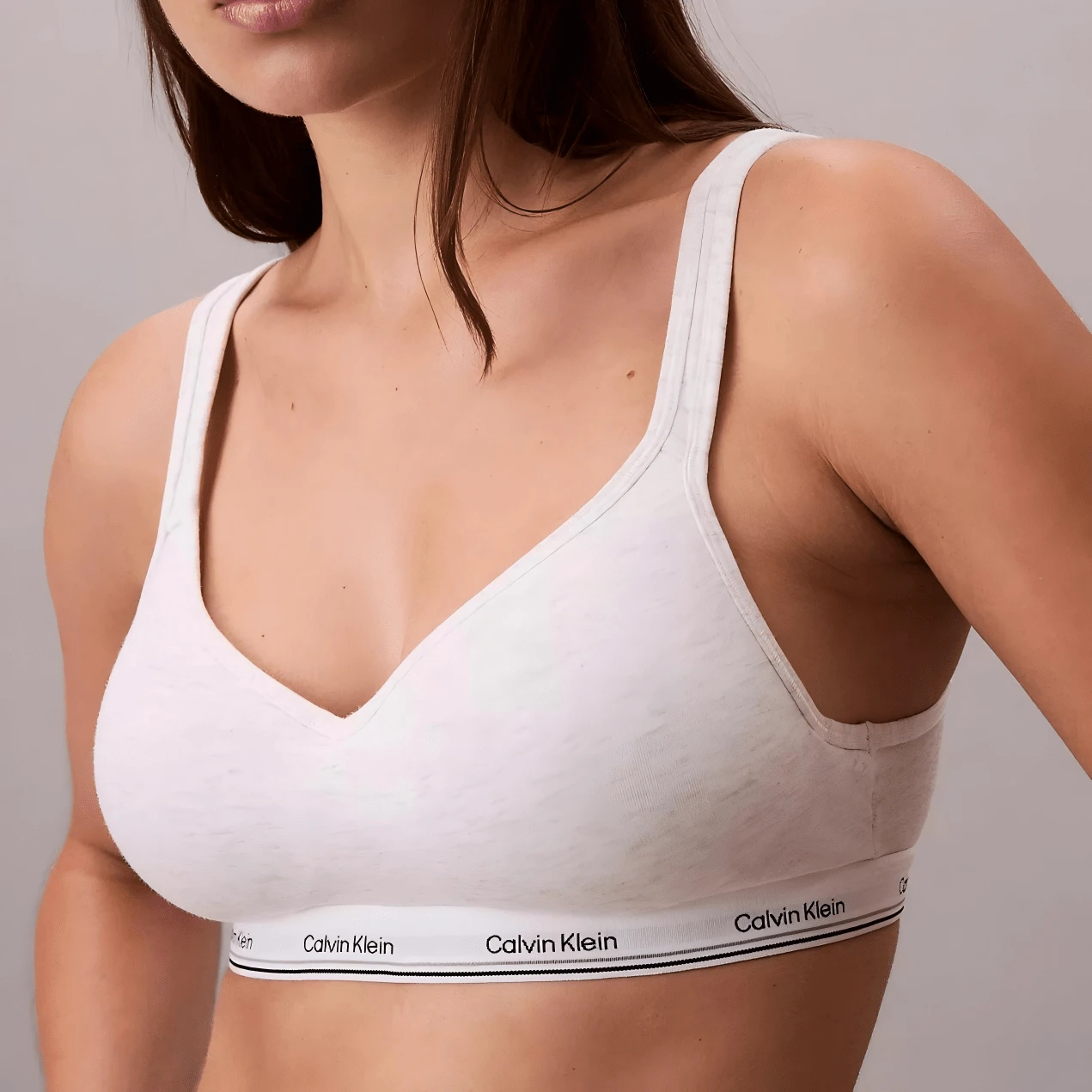 Calvin Klein Cotton Modal Balance Padded Wirefree Bralette Underwear  Women  Bras + Bralettes QP3271 - Hoa thạch thảo tuyết - Xem 1