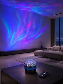 [桌面裝飾燈] 彩色星雲北極光氛圍燈，遙控 USB 供電，適用於臥室、客廳、遊戲室、家庭劇院 - 彩色 - 查看 8