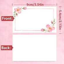 50 piezas Tarjetas en blanco con forma de corazón minimalistas, Tarjetas de mensaje florales en blanco, Tarjetas de felicitación en blanco con borde de acuarela de flores y corazones rosas, Tarjetas de bendición manuscritas, Impulsor de estado de ánimo, Expresión sincera, Adecuado para cualquier ocasión, Tarjetas de cartera, Tarjetas de presentación, Tarjetas de felicitación blancas, Regalos para maestros, Temporada de graduación, Día de la Madre - tarjeta - Ver 4