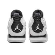 Nike Jordan Air Jordan 4 Retro Military Black Leather Mid-Top Basketball Shoes (White Cement Style) - Unisex - Grey, White, And Black - DH6927-111 - View 5