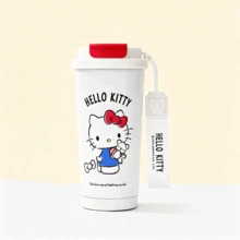 Miniso Sanrio 保溫馬克杯 不鏽鋼旅行杯 可愛卡通 Hello Kitty Kuromi My Melody Cinnamoroll 雙飲吸管杯 水瓶 保溫保冷 飲具 520ml/17.59oz - 彩色 - 查看 12