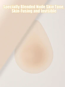 Summer Ultra-Thin Elastic Silicone Nipple Covers, Invisible Bra, Women's Lingerie, Strapless Bra, Elastic Bra, Lift Breast, Anti-Sagging, Suitable For Wedding Dress, Formal Evening Gown, Dress, Bikini, Swimsuit - Apricot - View 4