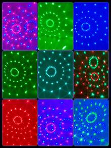 [LED Ambient Light] Colorful Ring Dot Ceiling Projection Lamp, USB Powered, Suitable For Living Room, Game Room, Party, Holiday Decoration - Multicolor - View 5