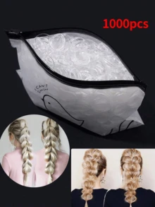1000 chiếc/gói Dây buộc tóc không đường may dùng một lần - Nhiều màu - Xem 1